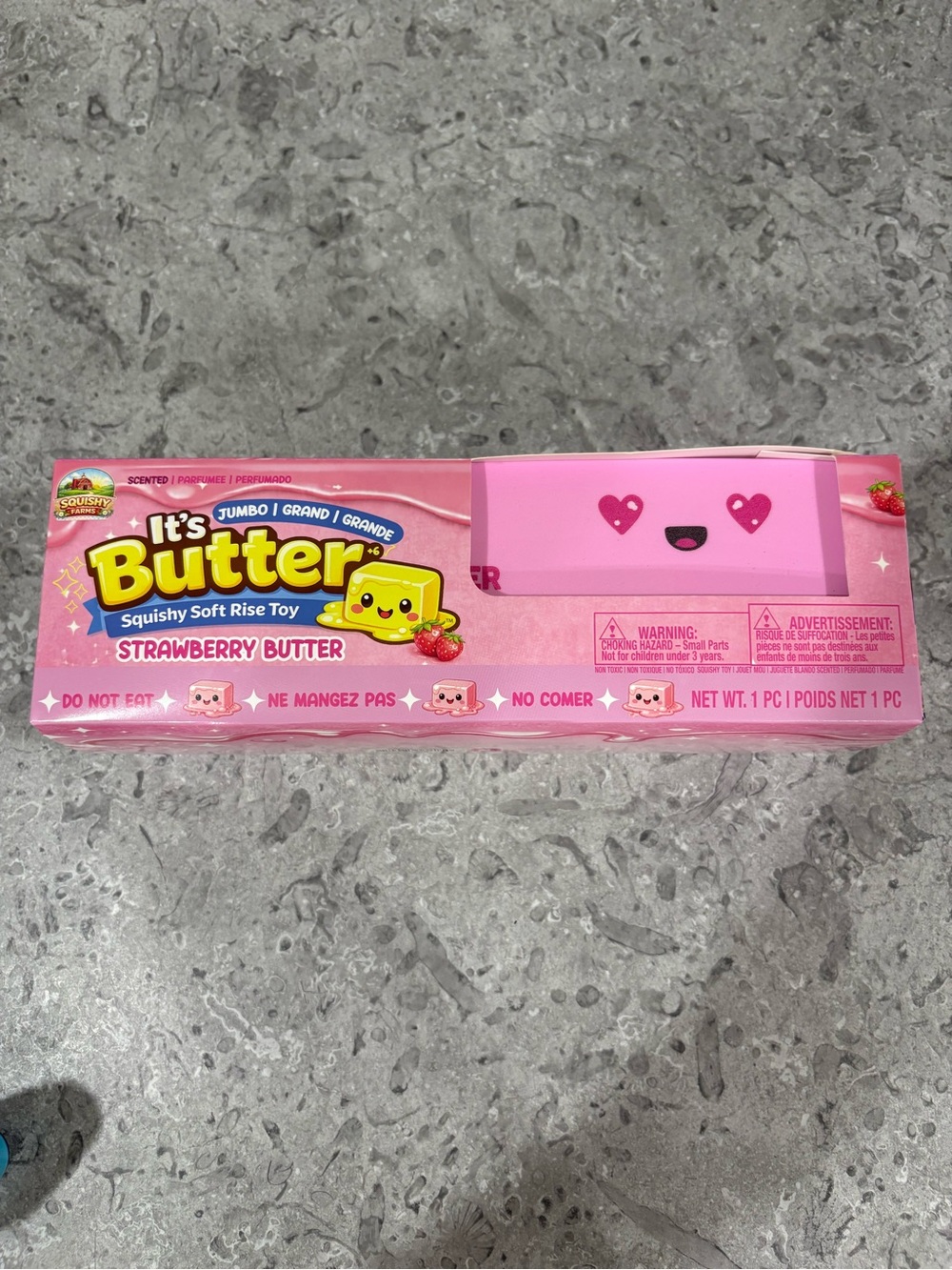 Butter Strawberry Butter Squishy Soft Rise Toy - Pink